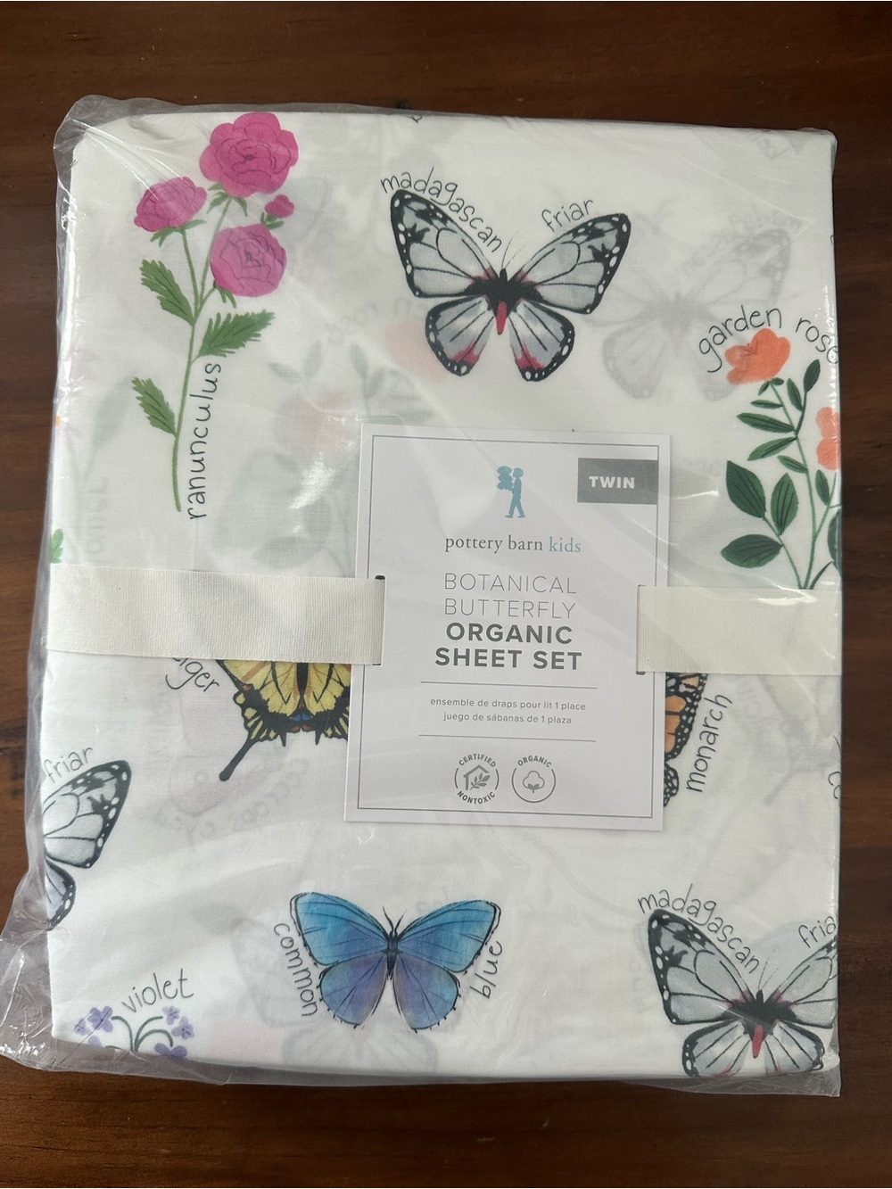Pottery Barn Kids Twin Sheet Set Botanical Butterfly